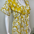 Yellow 100% Cotton Nightgown for Women