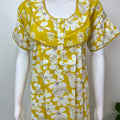 Yellow 100% Cotton Nightgown for Women