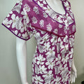 Purple Floral Printed 100% Cotton Nighty