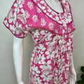 Pink Floral Printed 100% Cotton Nighty