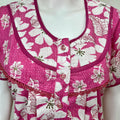 Pink Floral Printed 100% Cotton Nighty