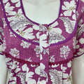 Purple Floral Printed 100% Cotton Nighty