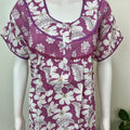 Purple Floral Printed 100% Cotton Nighty