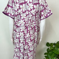 Purple Floral Printed 100% Cotton Nighty