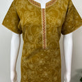 Mustard Pure Cotton Nightgown for Women