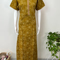 Mustard Pure Cotton Nightgown for Women