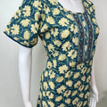 Blue 100% Cotton Nighty with Contrast Print
