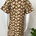 Brown A-Line Pure Cotton Nightgown