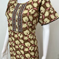 Brown A-Line Pure Cotton Nightgown