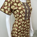 Brown A-Line Pure Cotton Nightgown