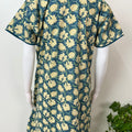 Blue 100% Cotton Nighty with Contrast Print