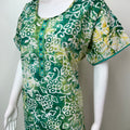 Green Batik Printed 100% Cotton Nightgown