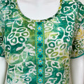 Green Batik Printed 100% Cotton Nightgown
