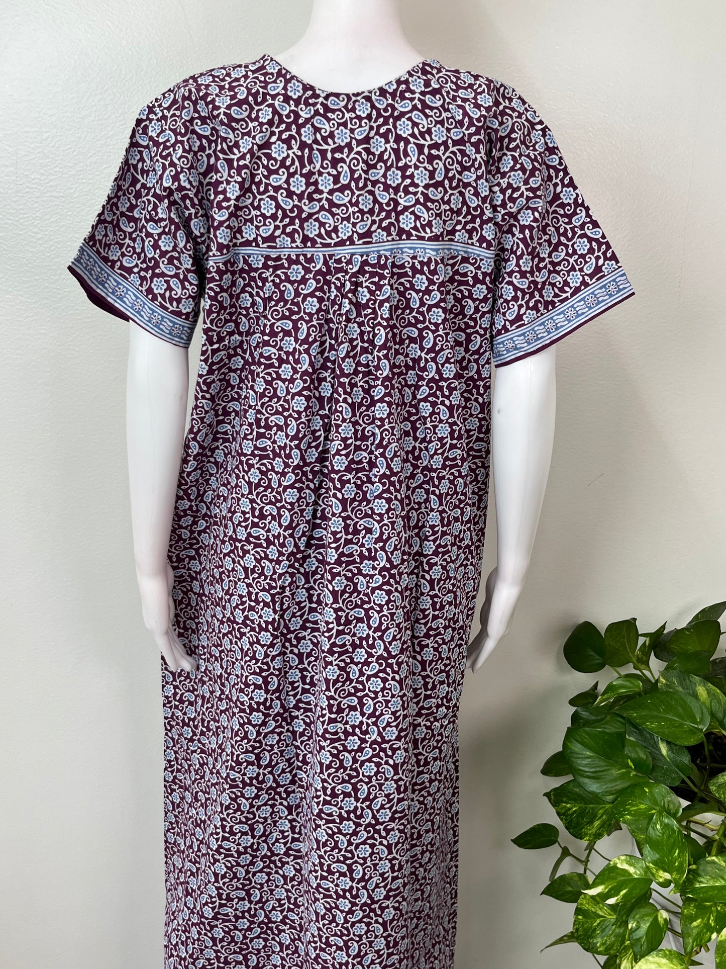 Purple 100% Cotton Women's Nightgown