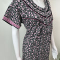 Navy Blue Pure Cotton Nighty for Women