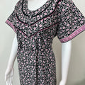 Navy Blue Pure Cotton Nighty for Women