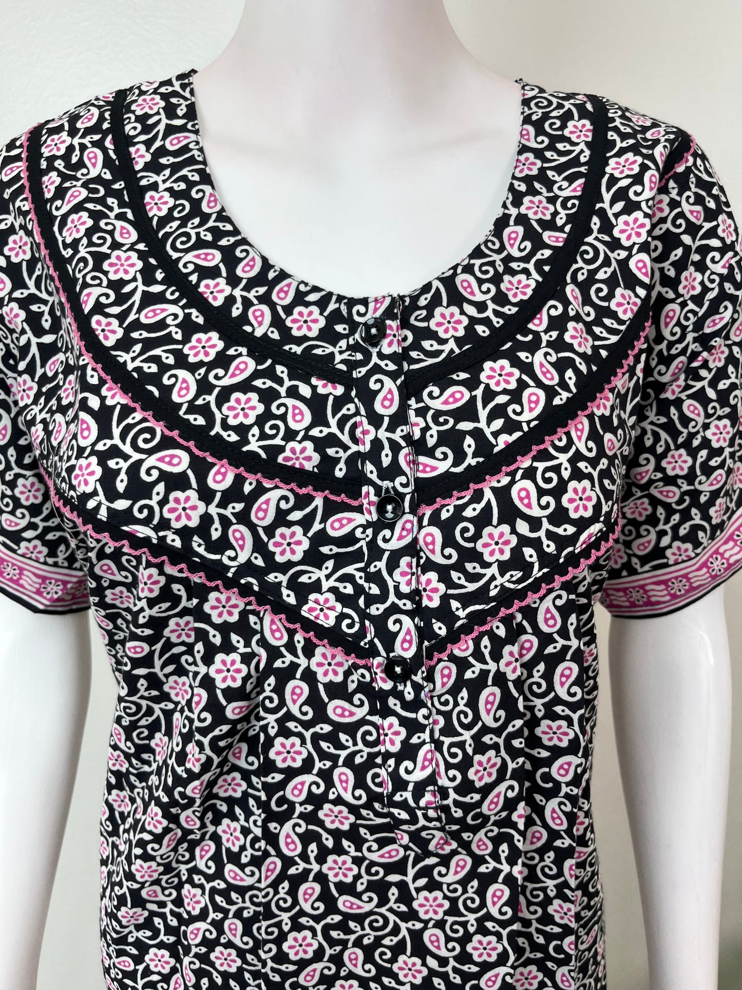 Navy Blue Pure Cotton Nighty for Women