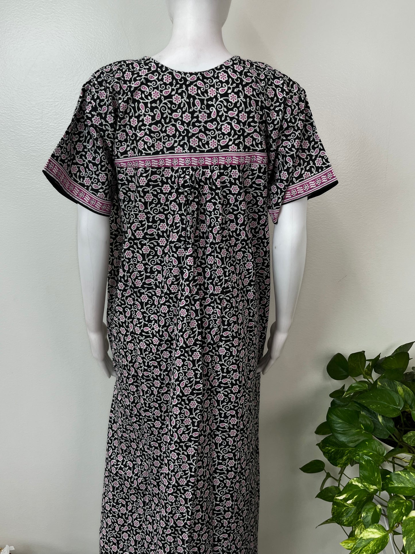 Navy Blue Pure Cotton Nighty for Women