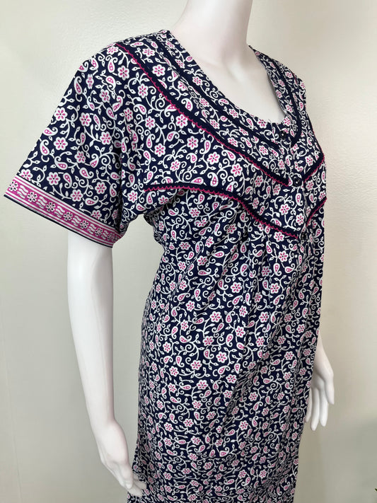 Black Pure Cotton Nighty Soft & Comfortable