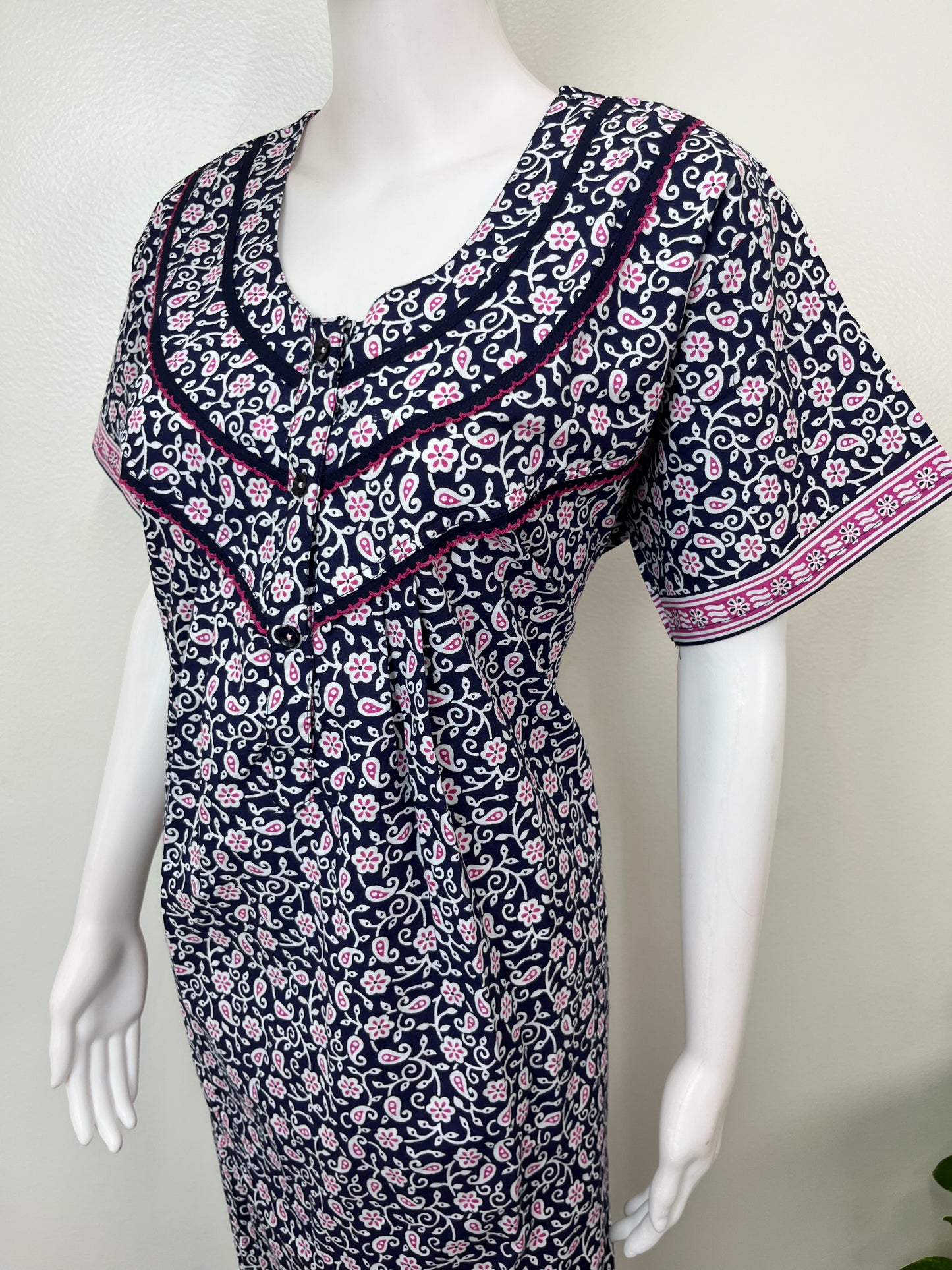 Black Pure Cotton Nighty Soft & Comfortable