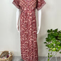 Maroon Pure Cotton Nightgown Soft & Comfortable