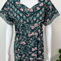 Bottle Green Pure Cotton Nighty for Women