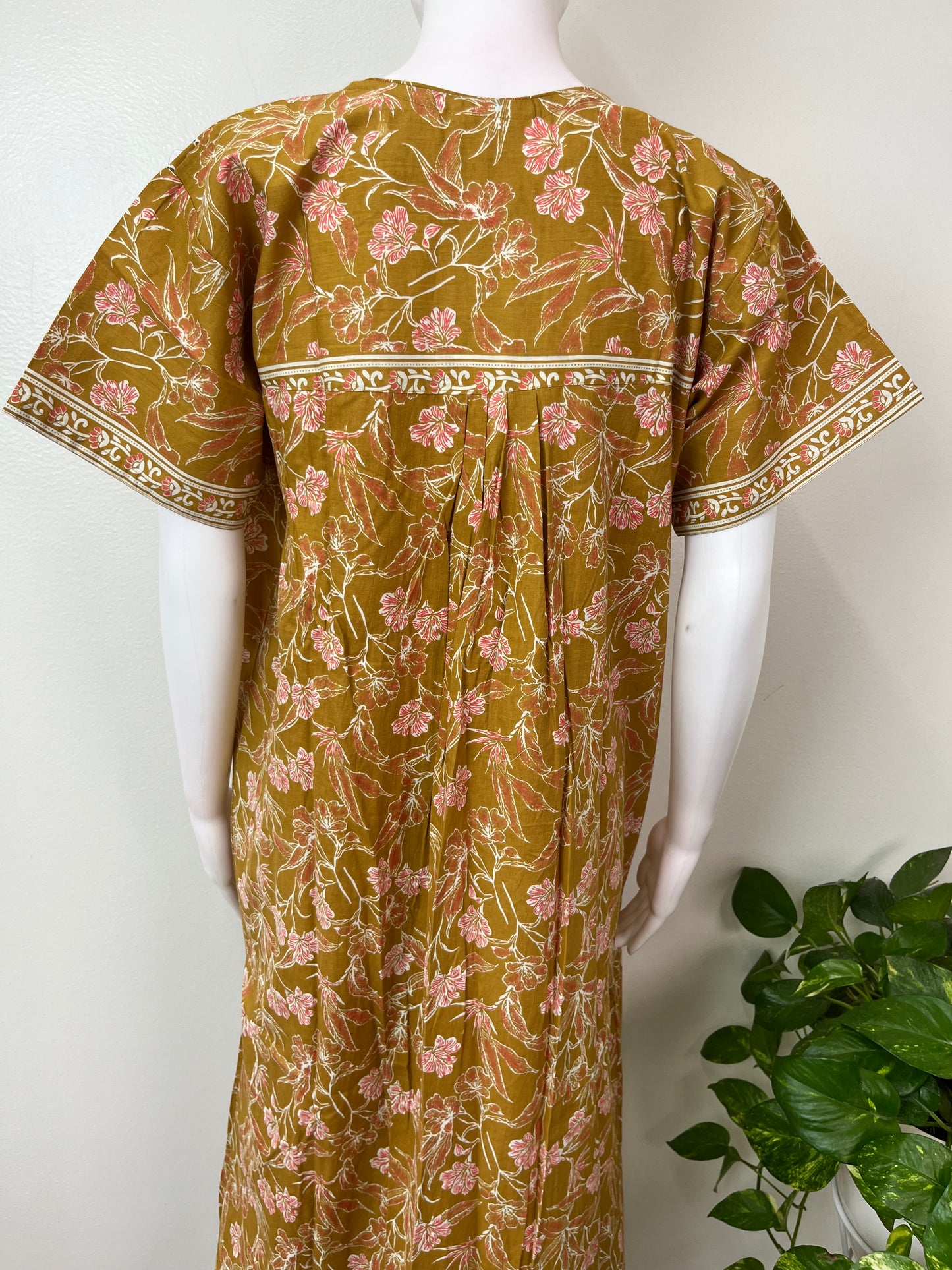Mustard Pure Cotton Nightgown