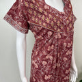 Maroon Pure Cotton Nightgown Soft & Comfortable