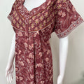 Maroon Pure Cotton Nightgown Soft & Comfortable