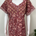Maroon Pure Cotton Nightgown Soft & Comfortable