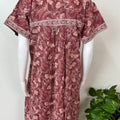 Maroon Pure Cotton Nightgown Soft & Comfortable