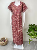 Maroon Pure Cotton Nightgown Soft & Comfortable