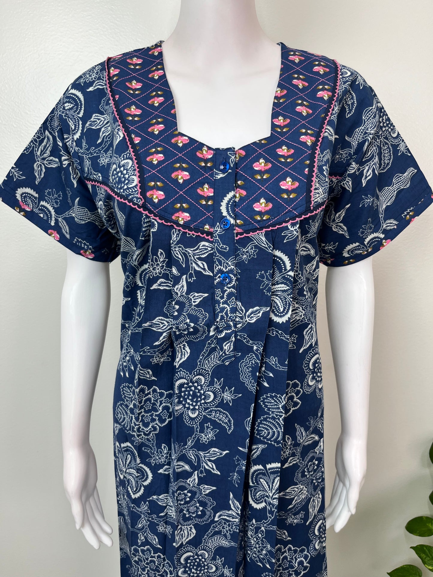 Royal Blue 100% Cotton Nighty Soft & Comfortable