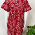 Red Pure Cotton Nighty Elegant & Breathable