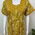 Yellow 100% Cotton Nighty for Women