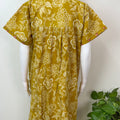 Yellow 100% Cotton Nighty for Women