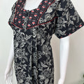 Black Elegant Pure Cotton Nightgown