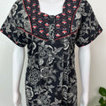 Black Elegant Pure Cotton Nightgown