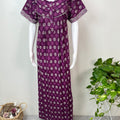 Purple Pure Cotton Nightgown Soft & Comfortable