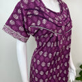 Purple Pure Cotton Nightgown Soft & Comfortable