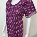 Purple Pure Cotton Nightgown Soft & Comfortable