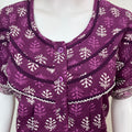 Purple Pure Cotton Nightgown Soft & Comfortable
