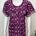 Purple Pure Cotton Nightgown Soft & Comfortable