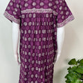 Purple Pure Cotton Nightgown Soft & Comfortable