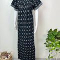 Black Pure Cotton Nightgown Elegant & Breathable