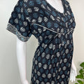 Black Pure Cotton Nightgown Elegant & Breathable