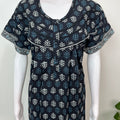 Black Pure Cotton Nightgown Elegant & Breathable