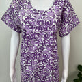 Purple 100% Cotton Nighty for Women