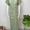 Green 100% Cotton Nightgown Elegant & Comfortable