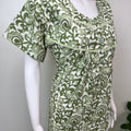 Green 100% Cotton Nightgown Elegant & Comfortable